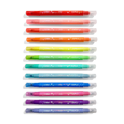 Switch-Eroo Sparkle Glittery Color Changing Markers - Set of 12