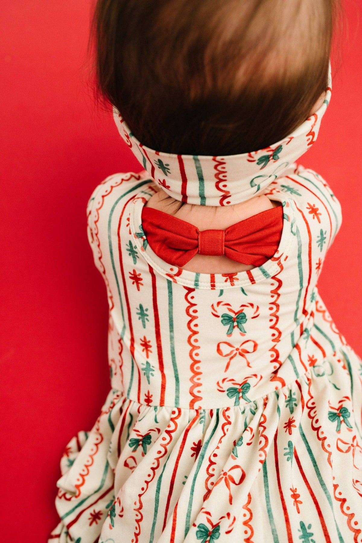 Christmas Dainty Bow bodysuit bamboo dress - view 2