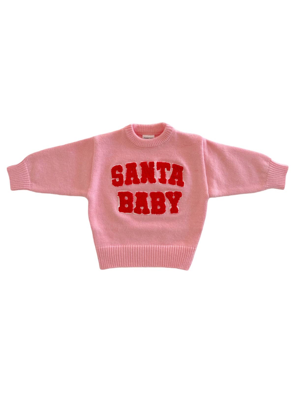 Knit Sweater, Santa Baby Pink