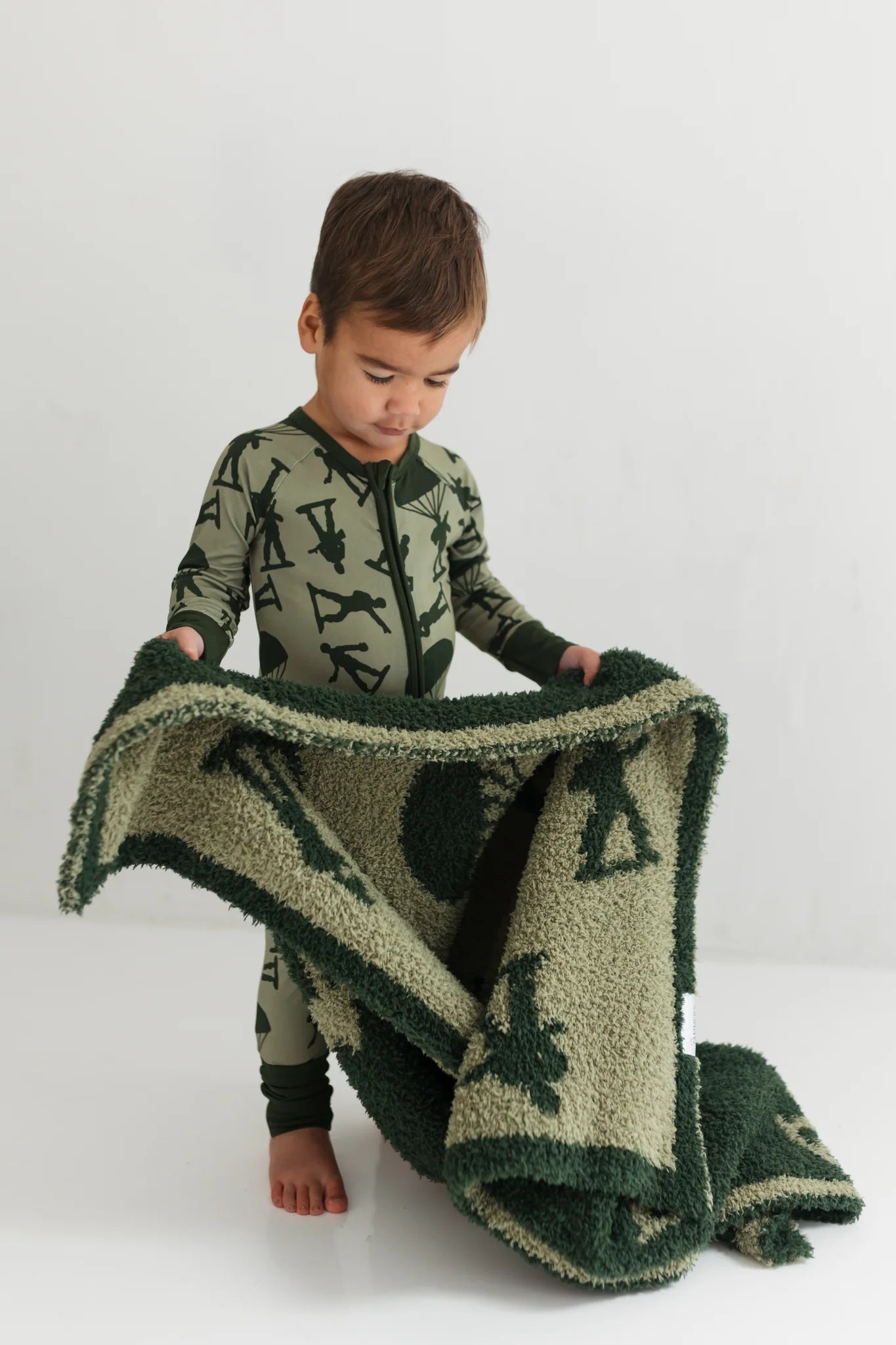 Army Men Zipper Romper