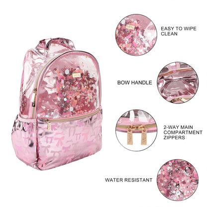 Pink Bows & Confetti Backpack