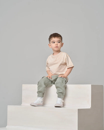 Cotton Twill Cargo Jogger - Agave