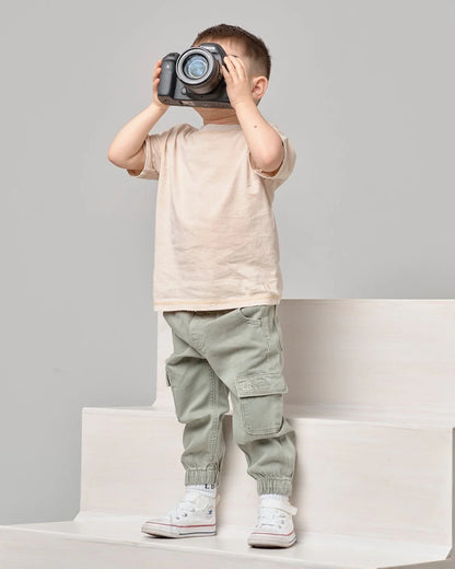 Cotton Twill Cargo Jogger - Agave
