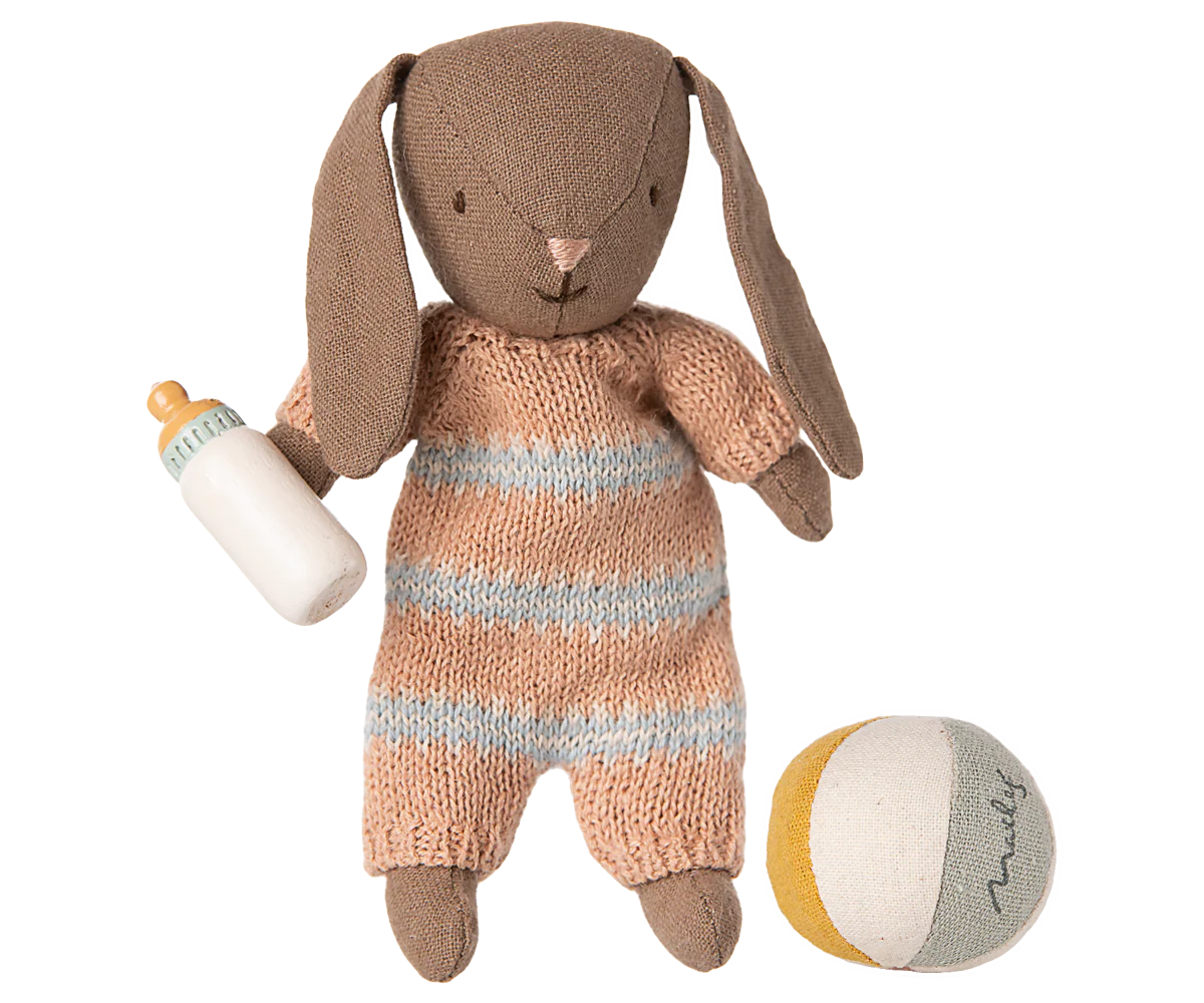 PREORDER - Bunny set, Micro - Brown - Dusty rose (Available Early November)
