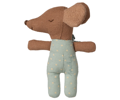 Sleepy wakey baby mouse in matchbox - Blue