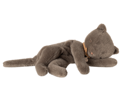 Maileg sleeping kitten plush medium in grey