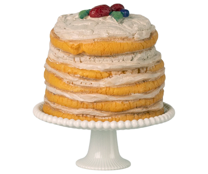 Party cake and cake stand, Mouse - Off white