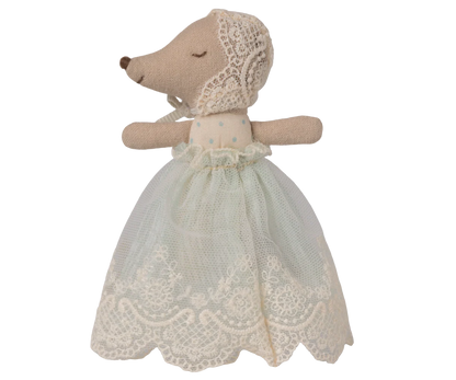 Baby mouse in gown - Mint (Available Mid June)