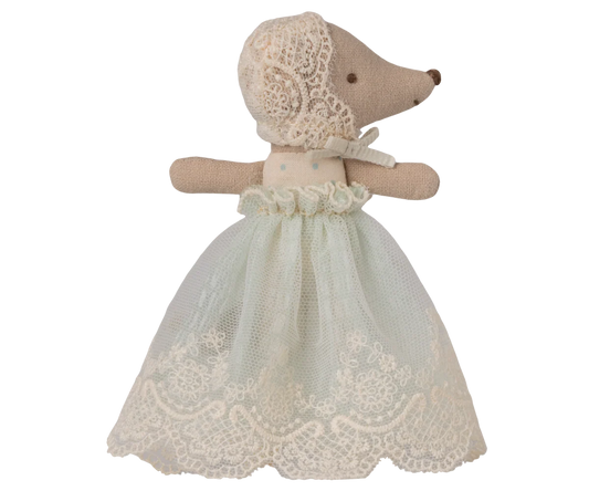 Baby mouse in gown - Mint (Available Mid June)