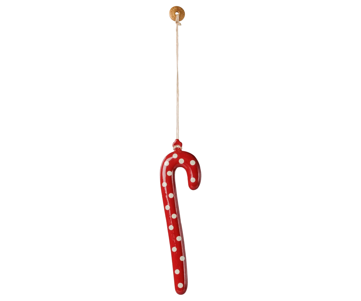 Maileg Metal ornament, Large sugar cane - Dot