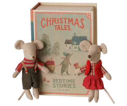 Christmas twin mice, Little sister and brother in book (Preorder - Available Mid September)