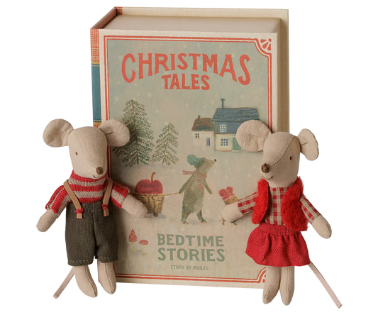 Christmas twin mice, Little sister and brother in book (Preorder - Available Mid September)