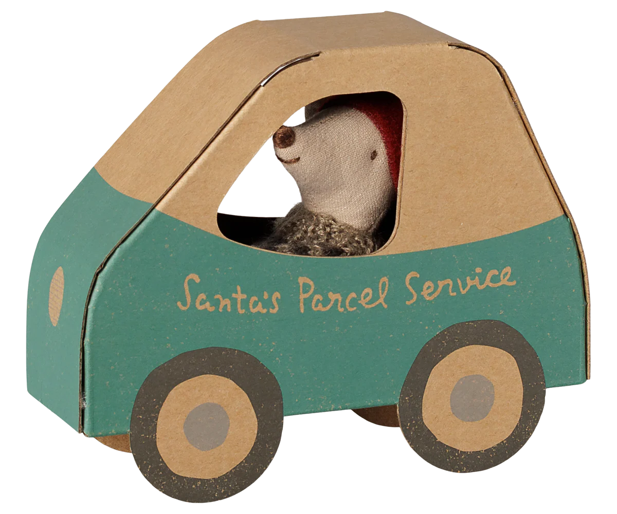 Christmas mouse, Little brother in car box (Preorder - Available Early November)