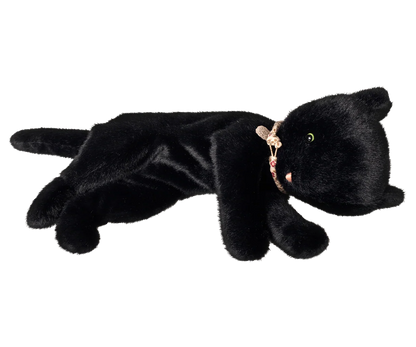 Maileg Sleeping kitten plush, Medium - Black (Preorder - Available Early December)