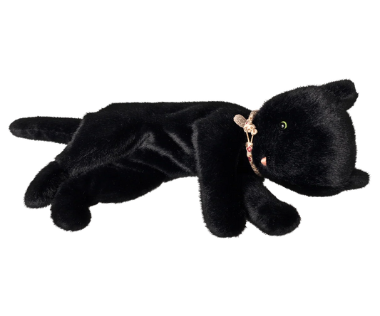 Maileg Sleeping kitten plush, Medium - Black (Preorder - Available Early December)