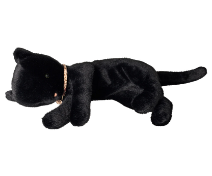 Maileg Sleeping kitten plush, Medium - Black (Preorder - Available Early December)