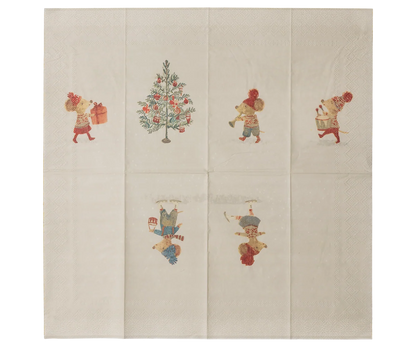 Maileg Napkin, Small - Christmas mice