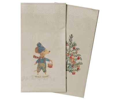 Maileg Napkin, Small - Christmas mice