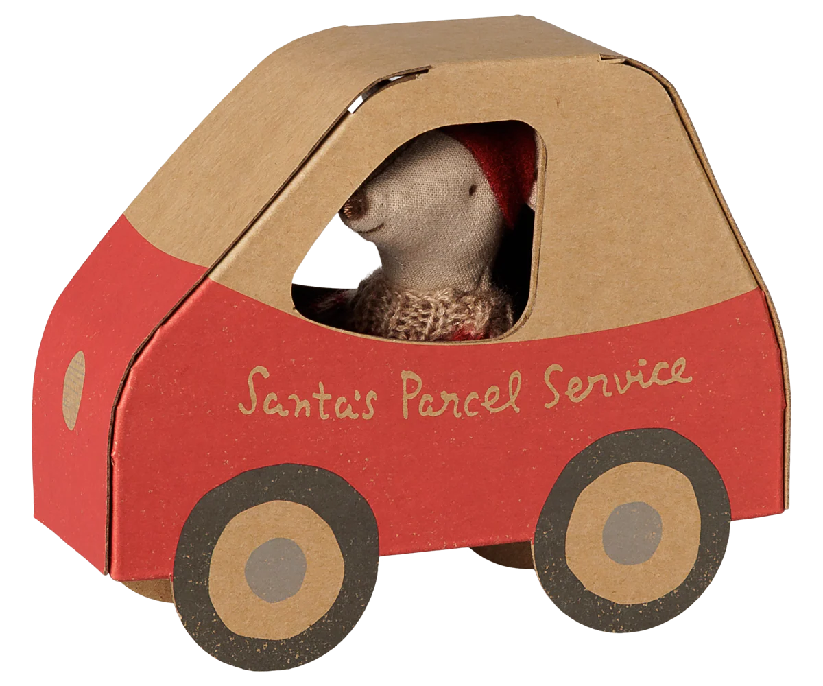 Christmas mouse, Little sister in car box (Preorder - Available Early November)