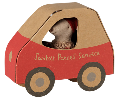 Christmas mouse, Little sister in car box (Preorder - Available Early November)