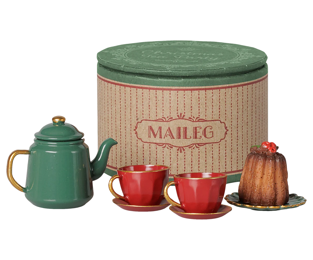 Christmas tea party, Mouse - Red/Green (Preorder - Available Early November)