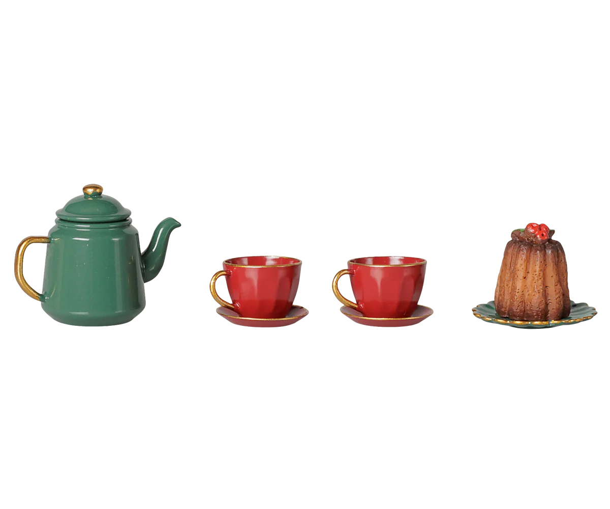 Christmas tea party, Mouse - Red/Green (Preorder - Available Early November)