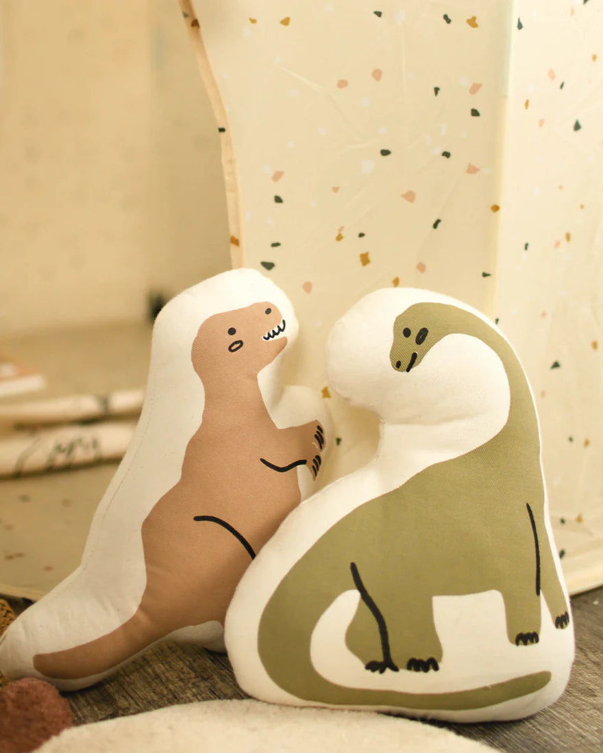 T-Rex and Long Neck Dinosaur Pillow For Toddler