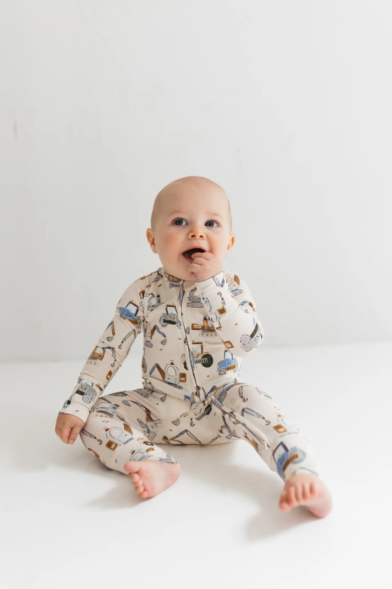 Little Excavator Zipper Romper