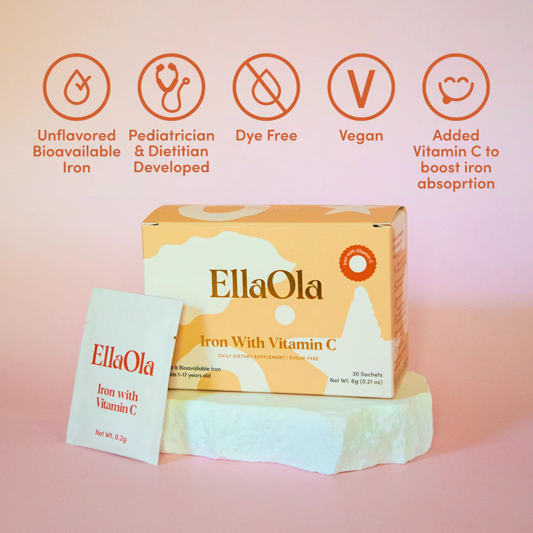 Unflavored Iron with Vitamin C - 30 Unflavored Stick Packs