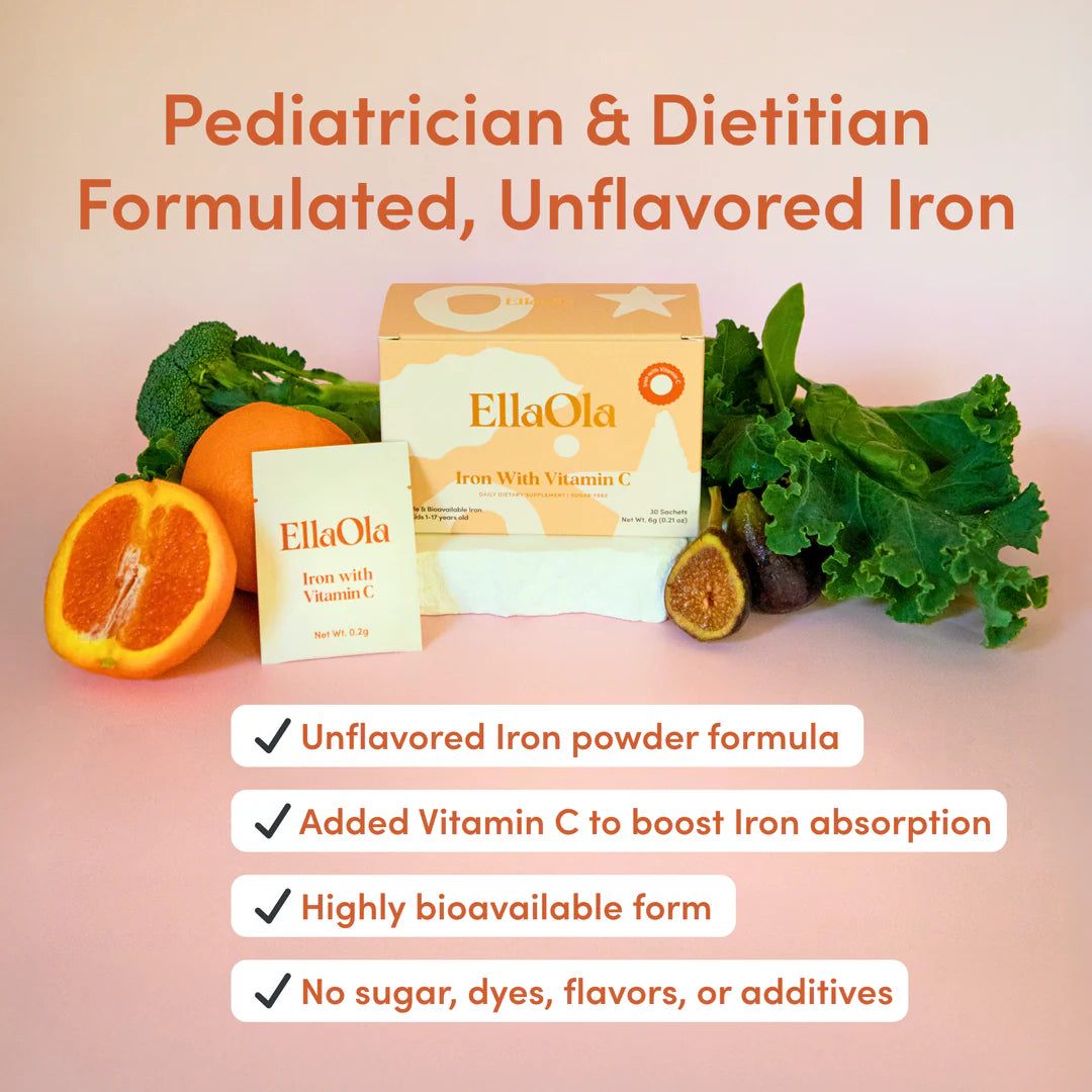 Unflavored Iron with Vitamin C - 30 Unflavored Stick Packs