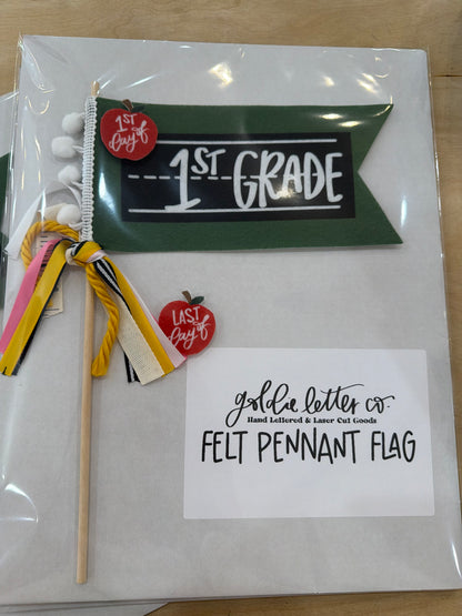 First Day & Last Day of School Interchangeable Grade Flag