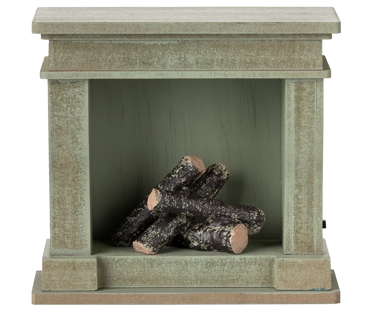 PREORDER - Fireplace, Miniature - Dusty green (Available Early October)