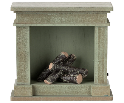 PREORDER - Fireplace, Miniature - Dusty green (Available Early October)