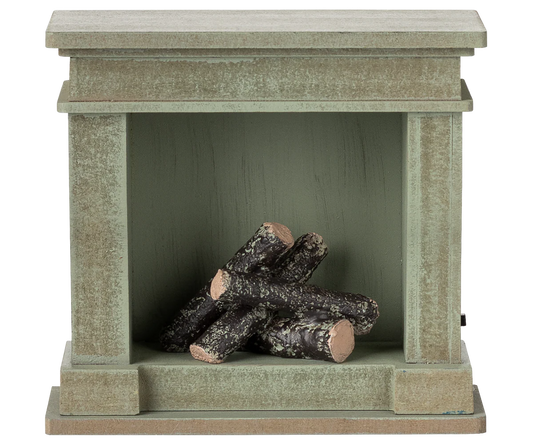 PREORDER - Fireplace, Miniature - Dusty green (Available Early October)