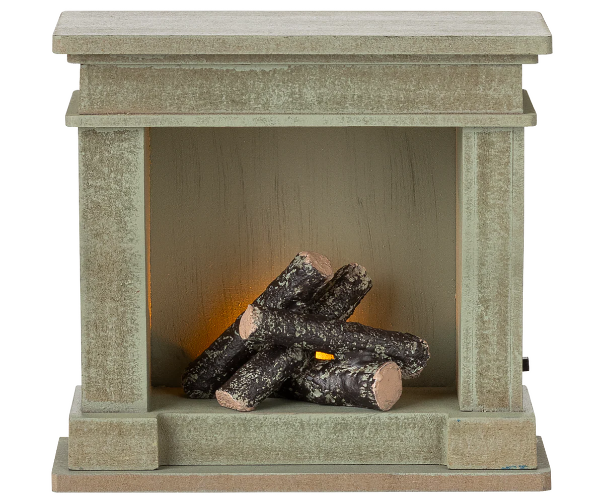 PREORDER - Fireplace, Miniature - Dusty green (Available Early October)