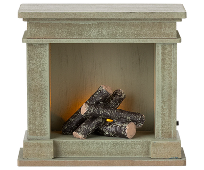 PREORDER - Fireplace, Miniature - Dusty green (Available Early October)