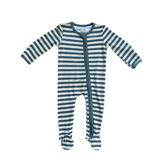 Storm Stripe Footie Romper