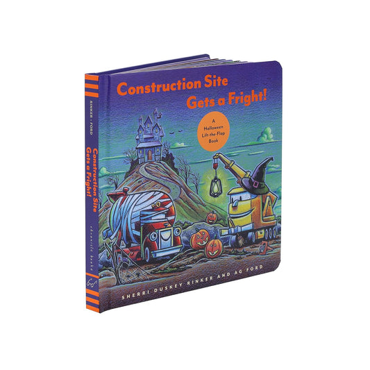 Construction Site Gets a Fright!: A Halloween Lift-the-Flap Board Book