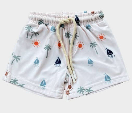 Boy's Swim Shorts in Sail