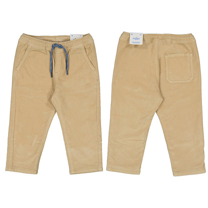 Corduroy baby jogger pants - Almond