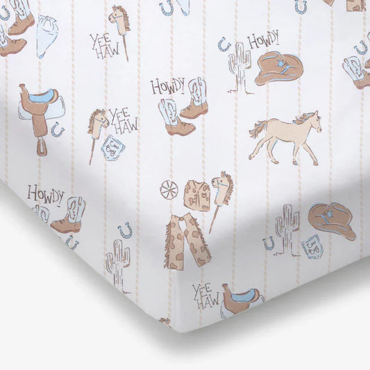 Cowboy Nursery Crib Sheet