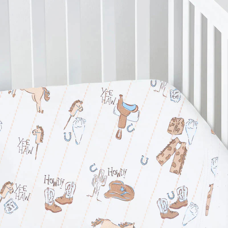 Cowboy Nursery Crib Sheet