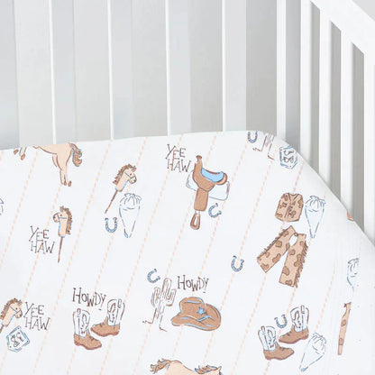 Cowboy Nursery Crib Sheet