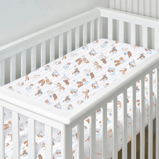 Cowboy Nursery Crib Sheet