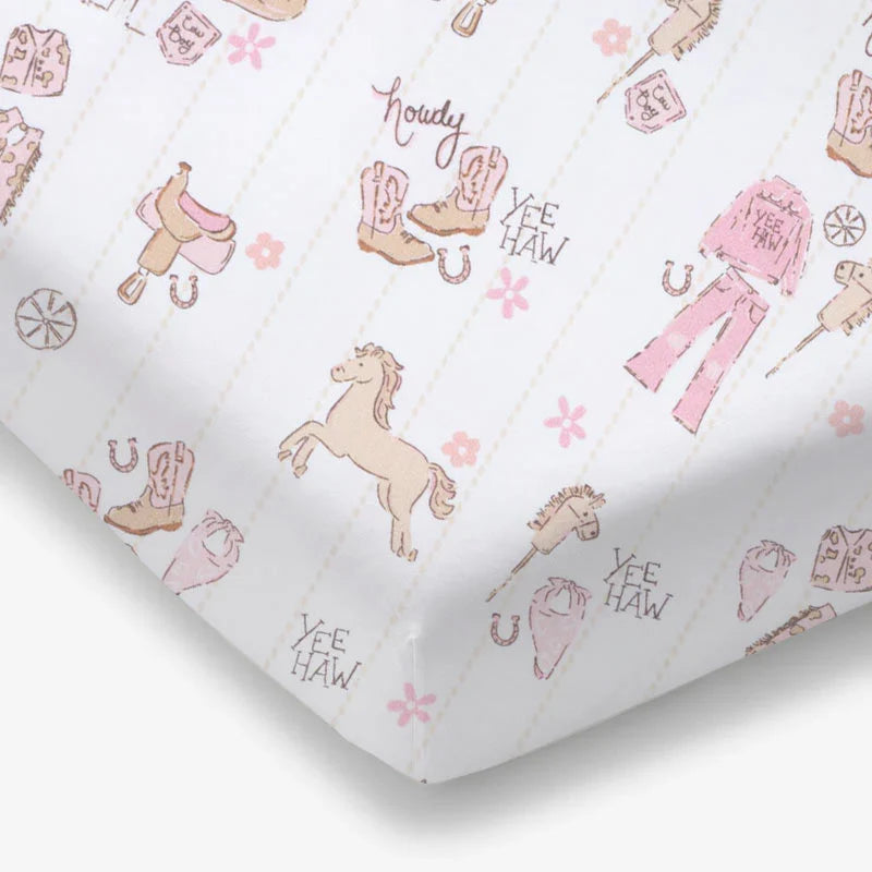 Cowgirl Nursery Crib Sheet