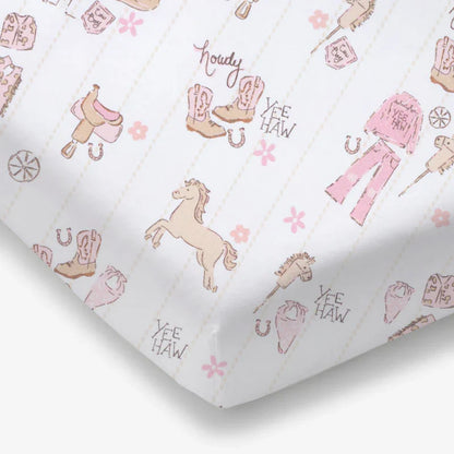 Cowgirl Nursery Crib Sheet