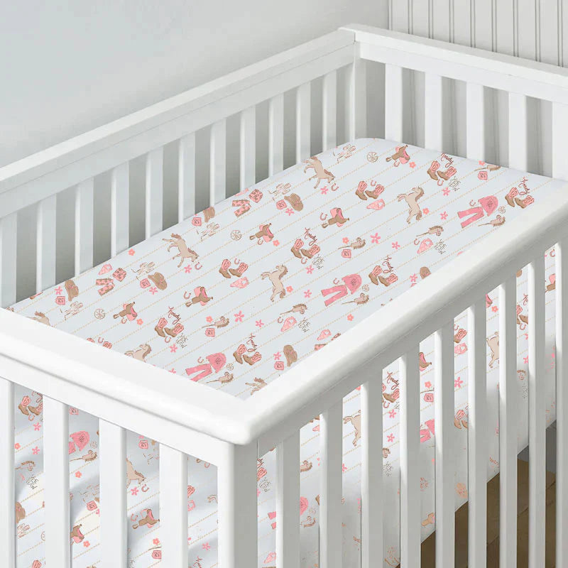 Cowgirl Nursery Crib Sheet