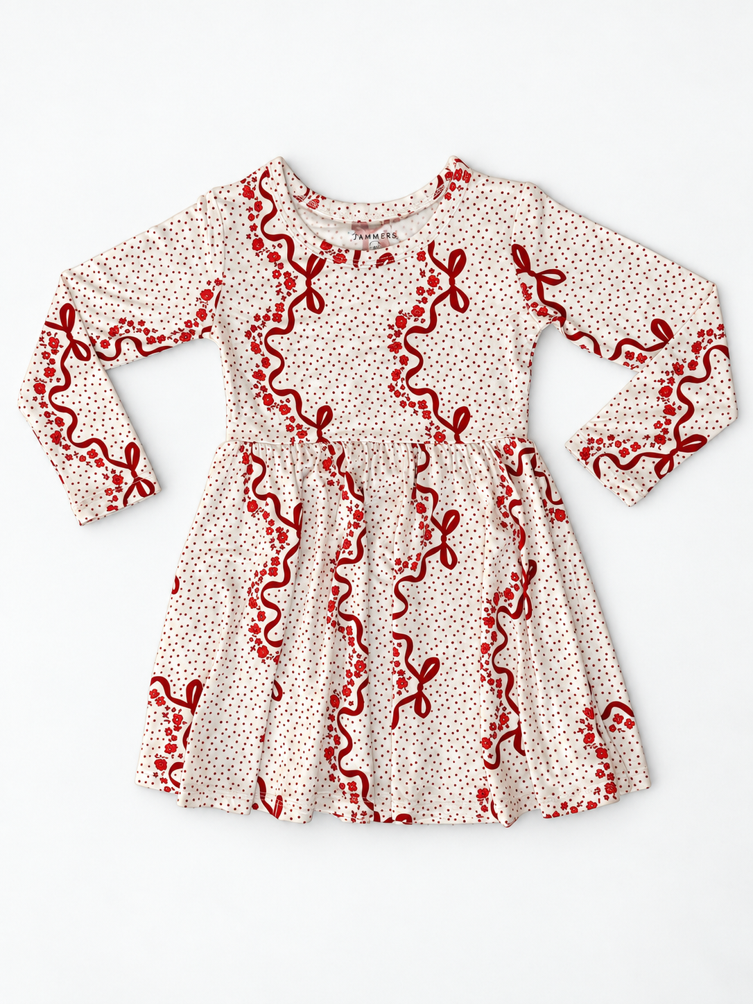Vintage Bows and Blossoms Twirl Dress
