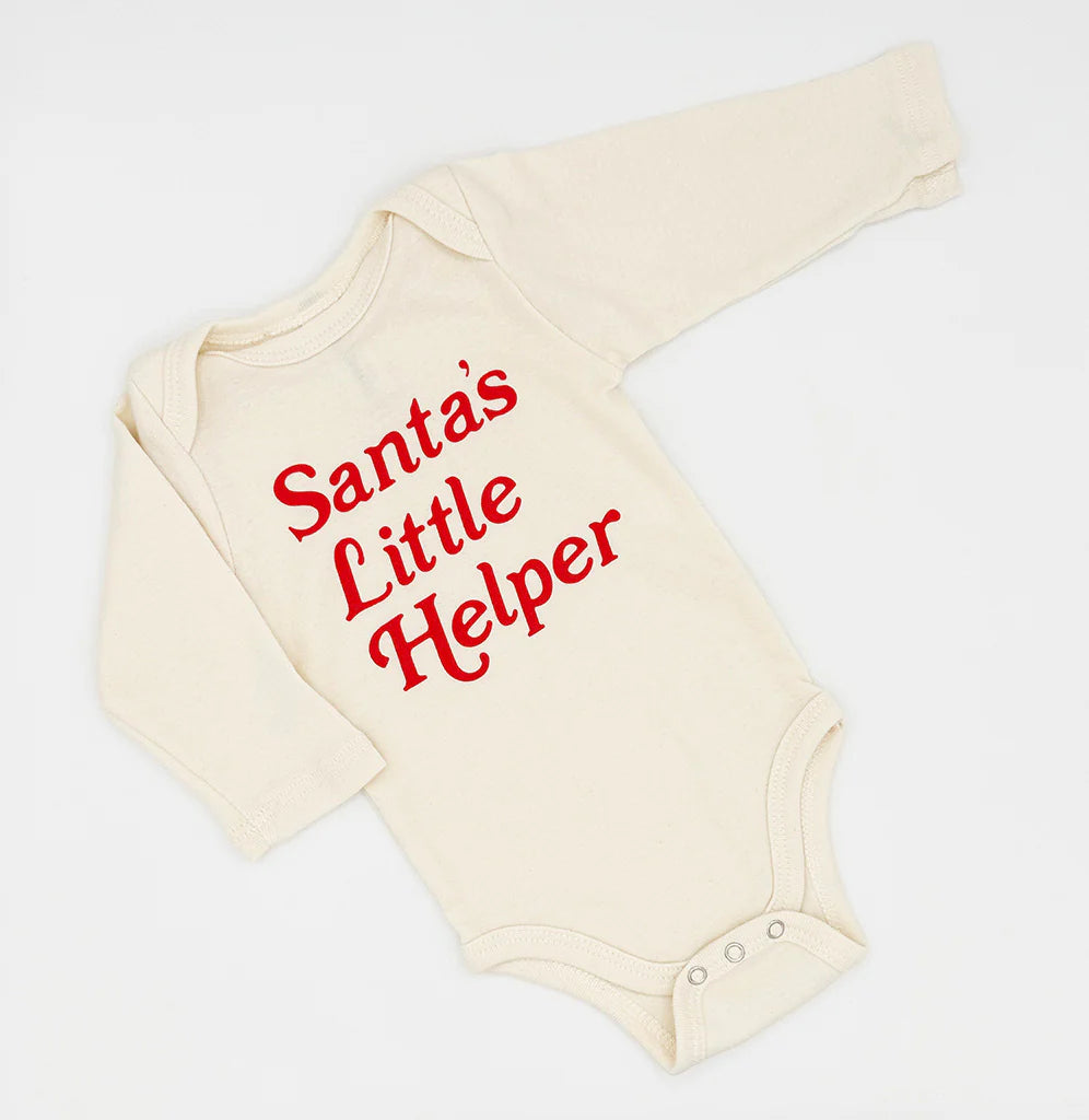 "Santa's Little Helper" Organic Baby Bodysuit