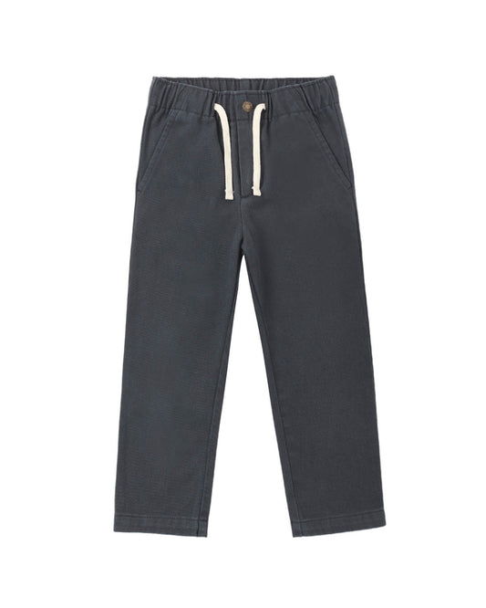 Rylee + Cru Kalen Pant in midnight, kids' cotton drawstring pants